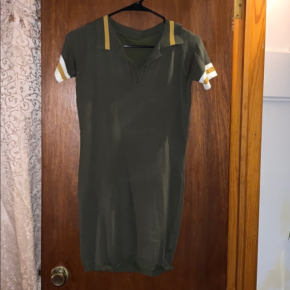 Olive green Jersey dress